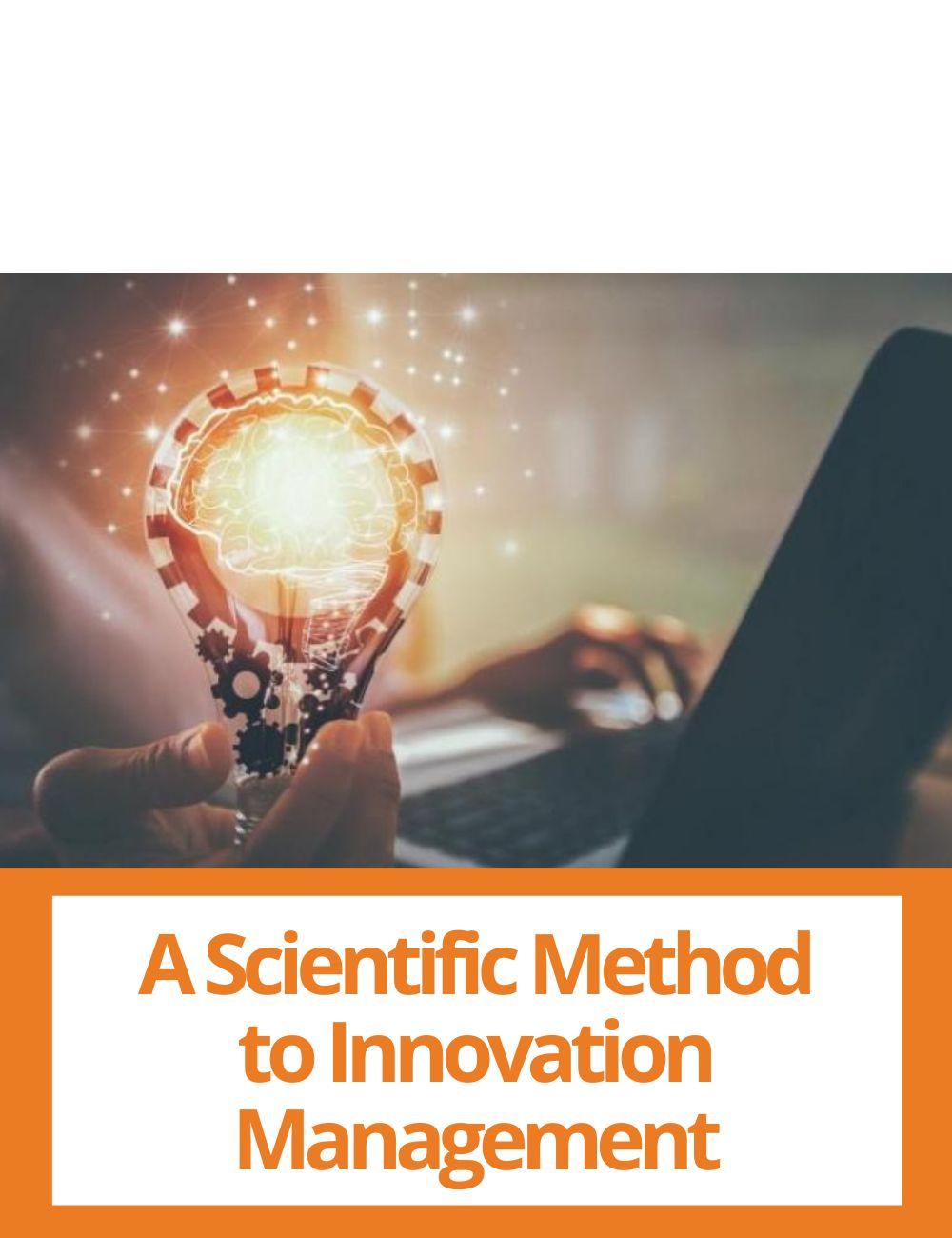 Link to related stories. Image: a bulb. Story headline: A Scientific Method to Innovation Management