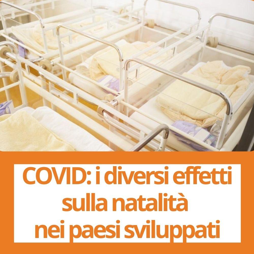 Immagine con link ad articoli su temi simili. L'immagine di culle ospedaliere per neonati rimanda all'articolo intitolato: COVID: i diversi effetti sulla natalita' nei paesi sviluppati. 