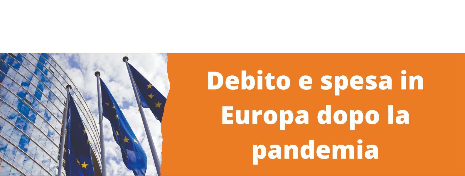 Immagine con link ad articoli su temi simili. L'immagine di bandiere dell'europa rimanda all'articolo intitolato: Debito e spesa in Europa dopo la pandemia