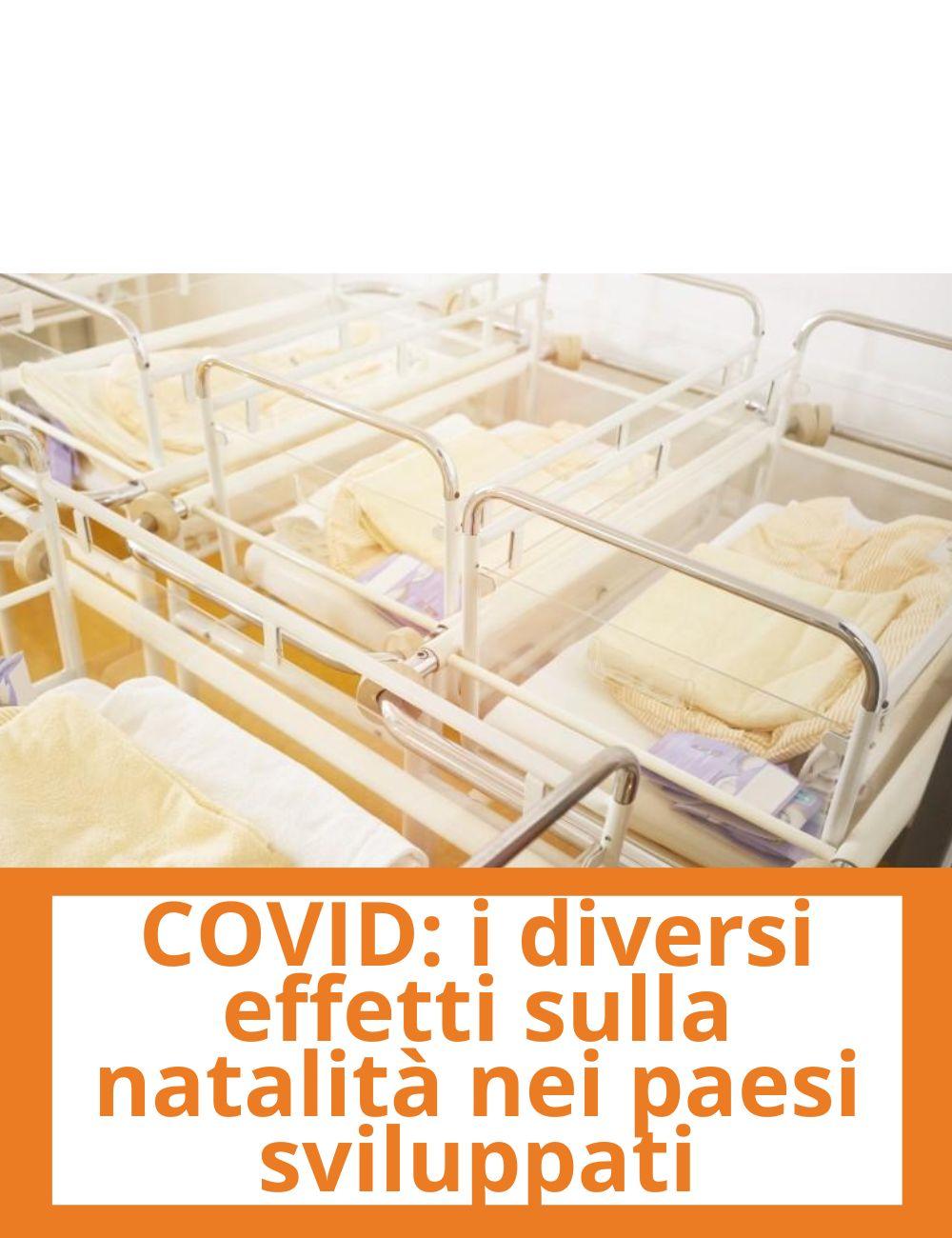 Immagine con link ad articoli su temi simili. L'immagine di culle ospedaliere rimanda all'articolo intitolato: COVID: i diversi effetti sulla natalita' nei paesi sviluppati