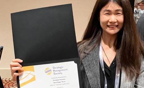 Cheng and Panico Win SMS Best Paper Prize