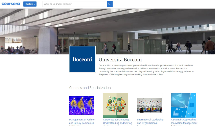 Finance, Fashion, Leadership, Culture  learning online with Bocconi MOOCs
