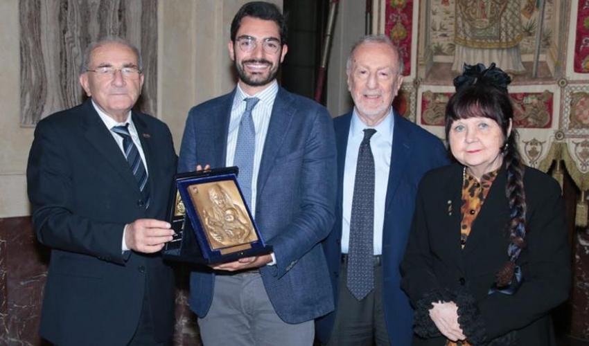 Antonio Aloisi premiato a Palazzo Marino come giovane talento